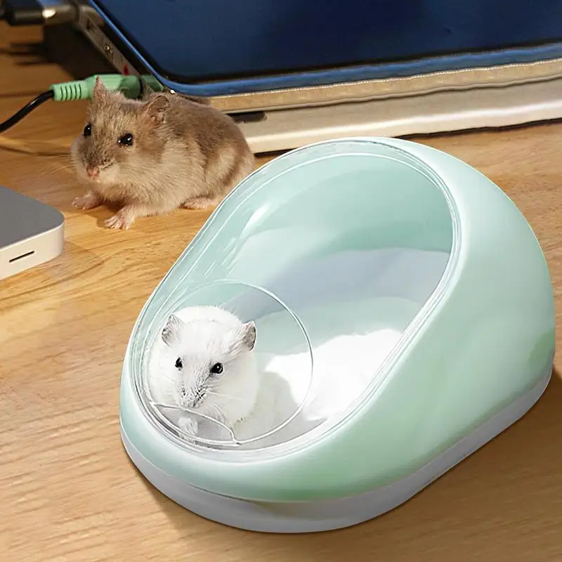 Hamster Hideout Chinchilla Bathtub Box Hamster Bathing Bowl Transparent Beds, Sand Bath Box Small Animal Habitat  for Small Pet