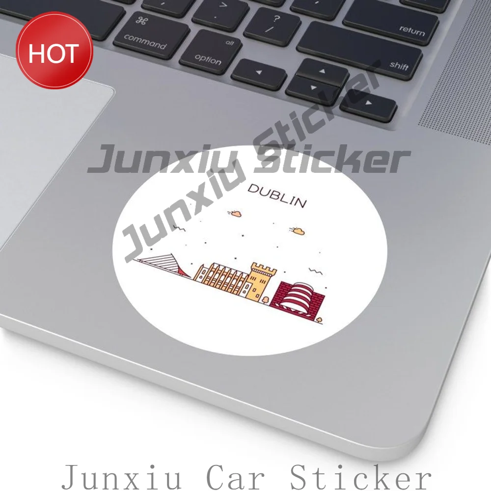 Dublin Ireland City Skyline Water Resistant PVC Vinyl Sticker For Car Body And Laptop Travel Souvenir Decoration Decal
