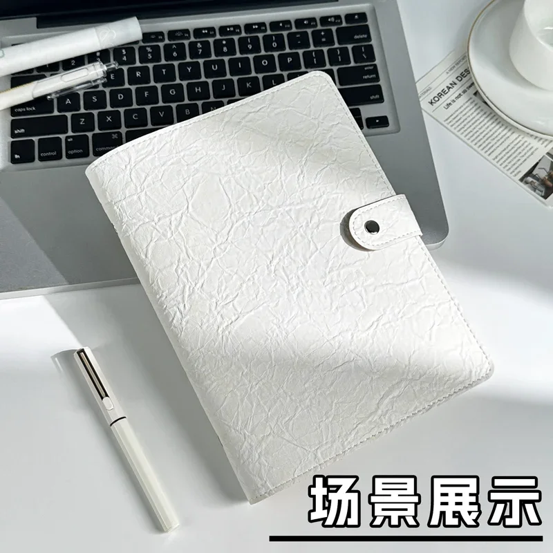 A5 Loose Leaf Notebook With Detachable Soft Leather Cover 120 Pages Thick Paper Sheets for Student Stationery Office Supplies