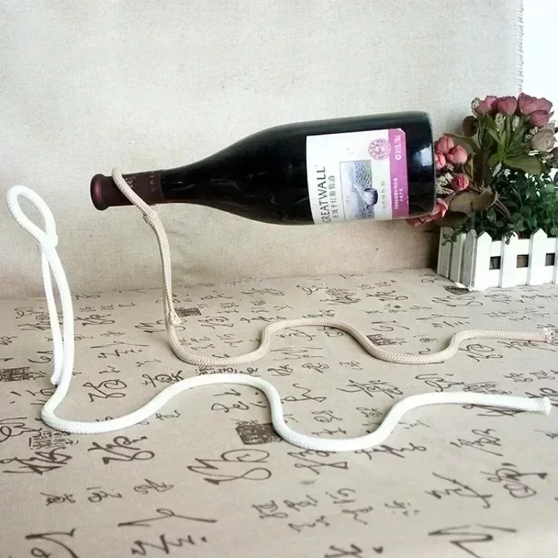Magical Suspension iron Chain Wine Racks One Bottle Wine Display Racks Stand Holder Kitchen Dining room cellar Bar Decoration