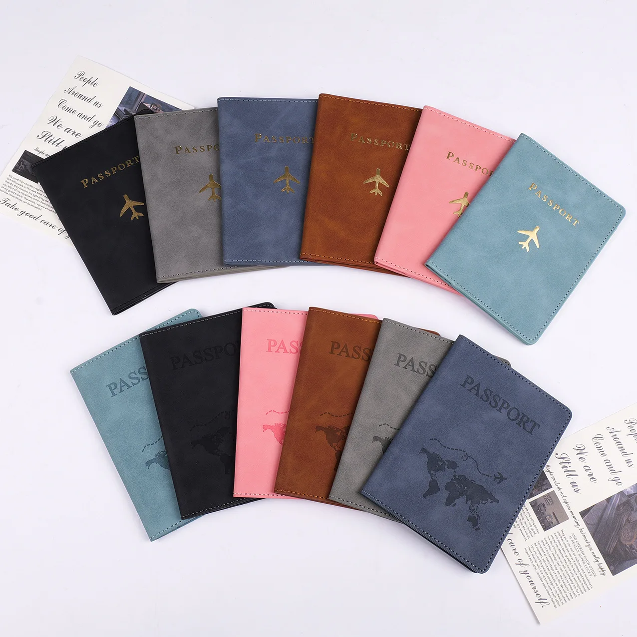

Vintage PU Passport Holder Ticket Passport Covers Travel Passport Protective Cover ID Credit Card Holder Travel Accessories