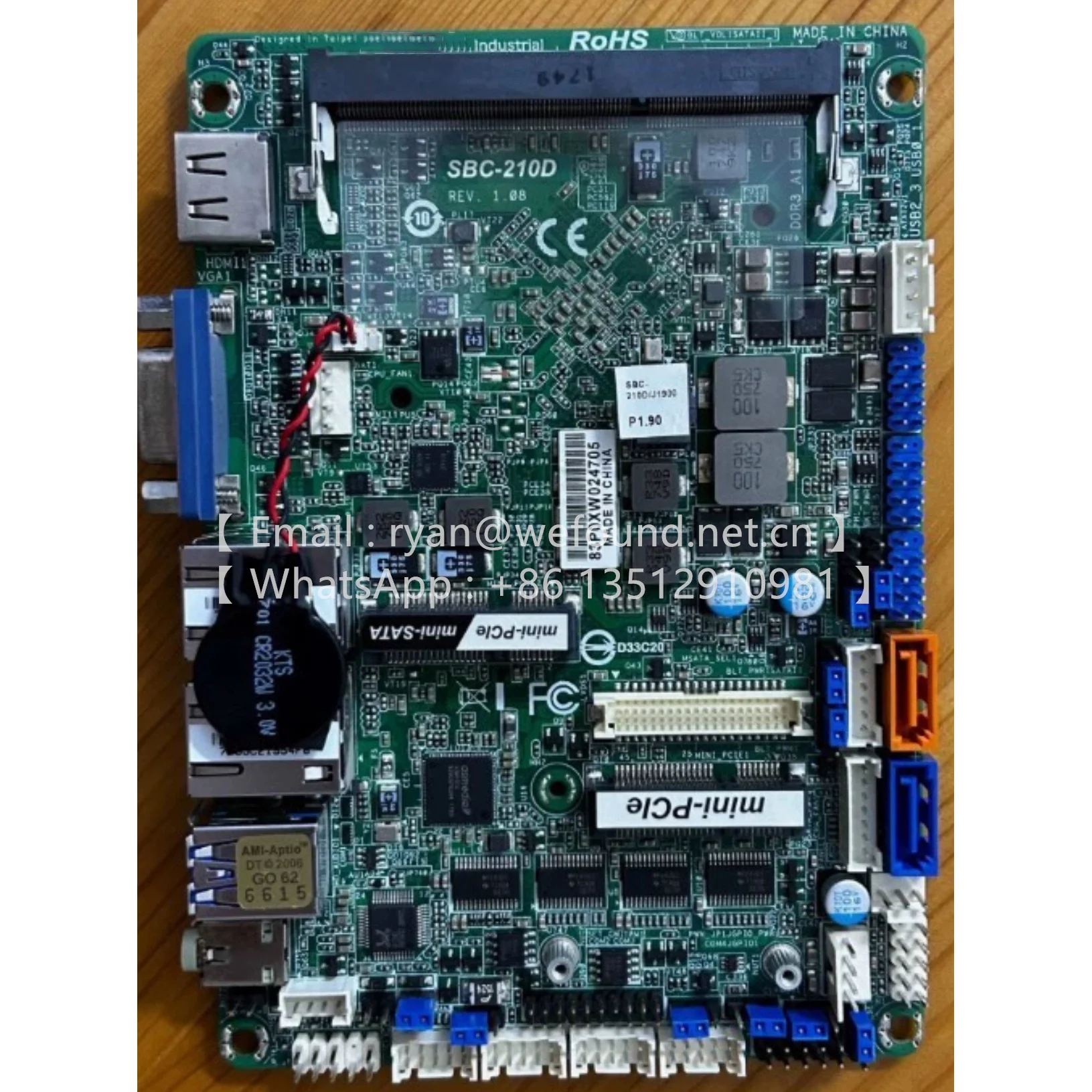 SBC-210 SBC-210D J1900 DDR3L SO-DIMM 1333 3.5