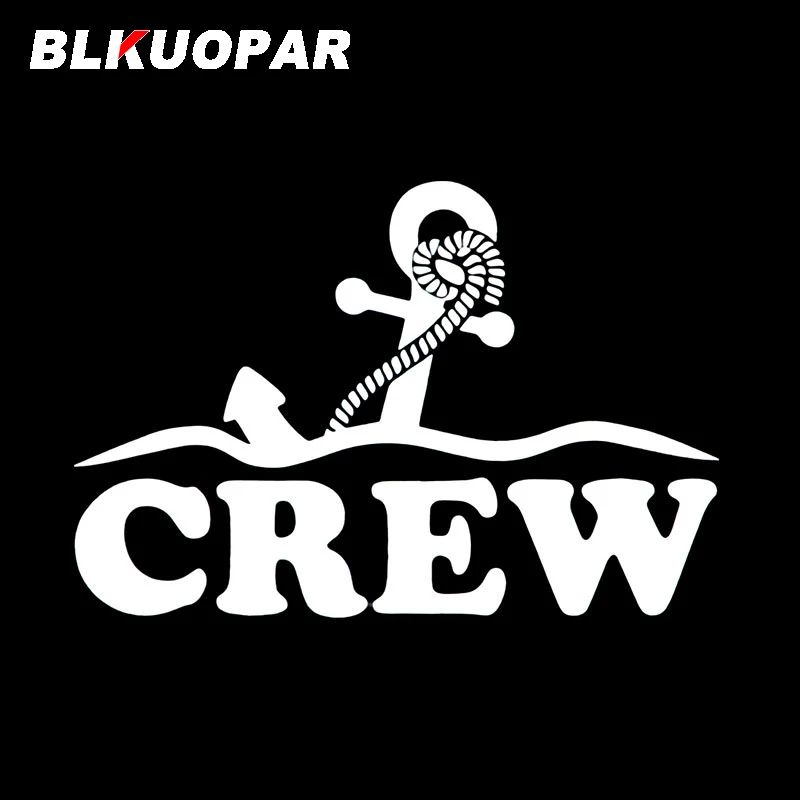 BLKUOPAR Crew Navigation Silhouette Car Stickers Creative Occlusion Scratch Die Cut Decal Anime Windows Surfboard Car Lable