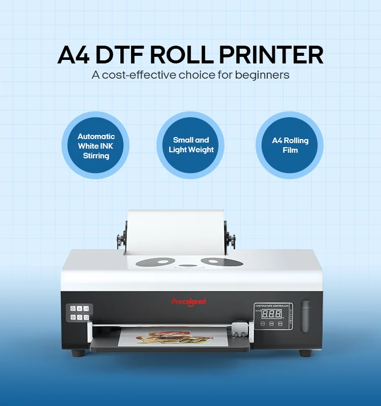 طابعة رقمية تي شيرت الراسمة آلة طباعة القطع Procolored L1800 L800 XP600 DTF Printer