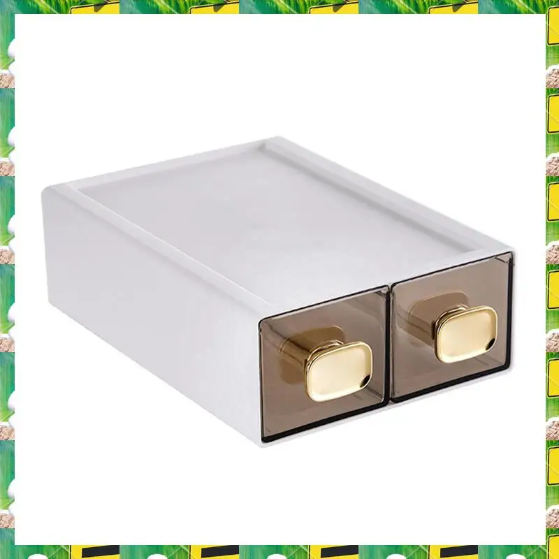 3C Electron 8016 Desktop Ins Multi-Stacked Storage Box Dormitory Desk Transparent Drawer Student Stationery Office Small Hand Bo