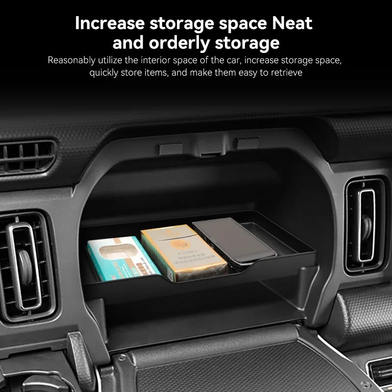 لسوزوكي HUSTLER 2021-2025 سيارة مساعد الطيار لوحة القيادة صندوق تخزين صينية فقط صالح للنسخة الوجه ABS المنظم الملحقات #3