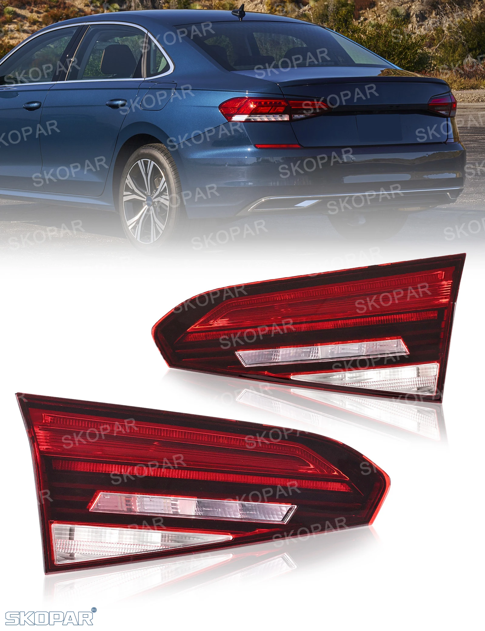 For VW Passat Sedan 2016 2017 2018 2019 2020 2021 2022 LED Inner Side Rear Tail Light Brake Lamp 561945093 561945094