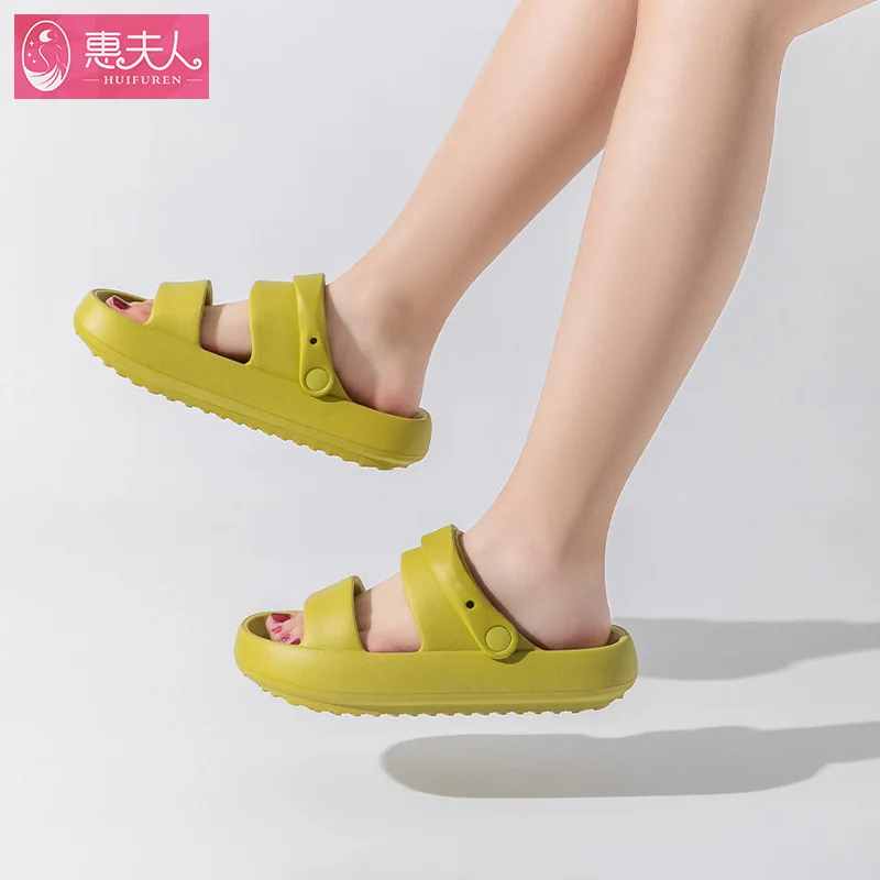 

Two Wear Sandals 2022 Summer New Fashion Sandals Soft Thick Bottom Anti-collision Toe Slippers Outdoor Household