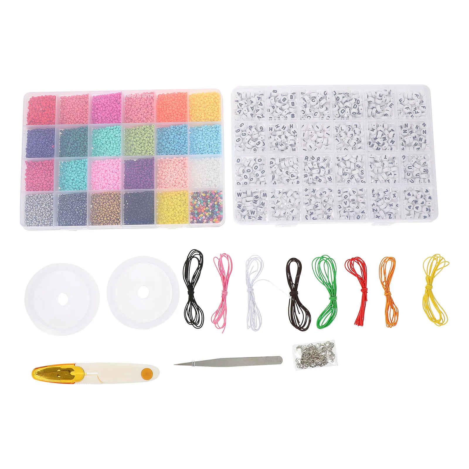 

DIY Beads Kit Bracelet Necklace Craft Supplies Loose Letter Alloy Jewelry Projects Gifts Making Popular Accessories