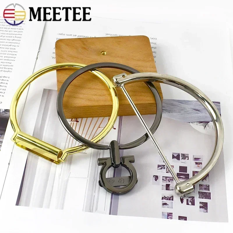 

2/4Pcs O D Rings Metal Bag Handles Chain Replacement DIY Handbags Bags Purse Frame Handle Handmade Bags Hardware Accessories
