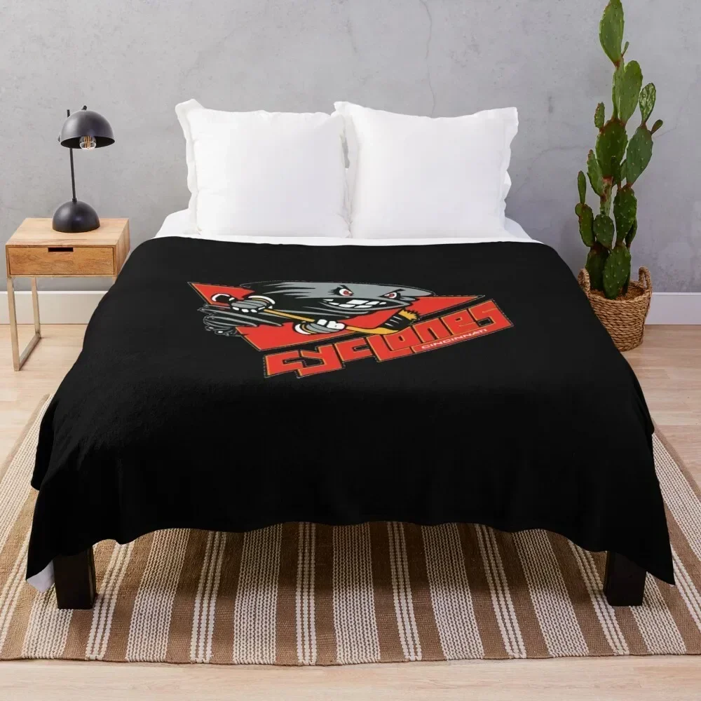 Cincinnati Cyclones Hockey Classic T-Shirt Throw Blanket for babies Plaid on the sofa Softest Blankets