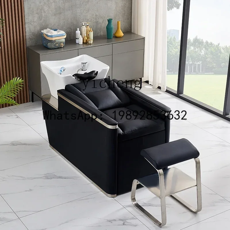H2  barber shop simple half lie shampoo bed hairdressing shop massage flush bed