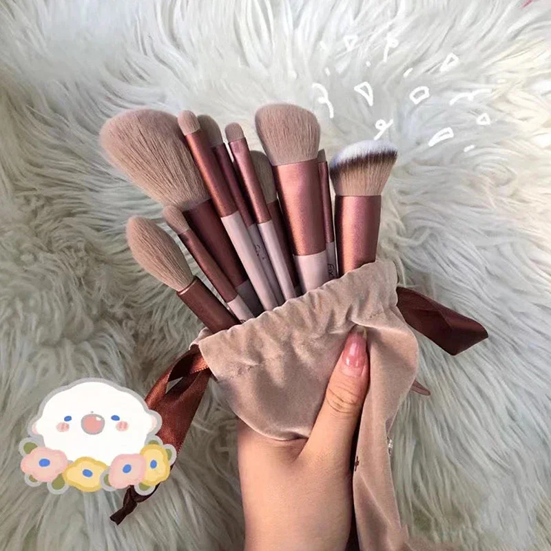 13Pcs 업 브러쉬 초보자 메이크업 브러쉬 소프트 세트 페이스 아이 브러쉬 아이 섀도우 파운데이션 브러쉬 다기능 메이크업