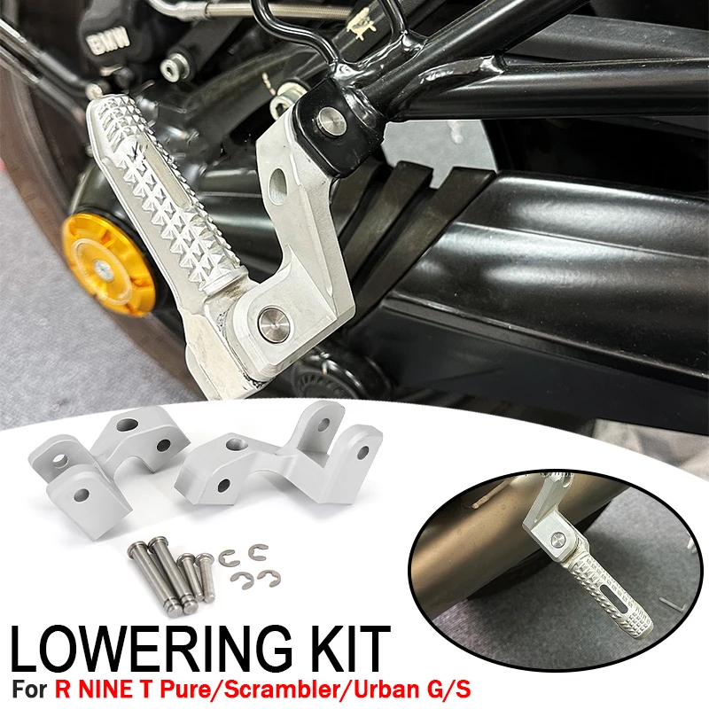 

Motorcycle Passenger Footrest Lowering Kit New For BMW R9T R NINE T Rninet Pure RNINET Scrambler Urban Racer Foot Rests Pedals