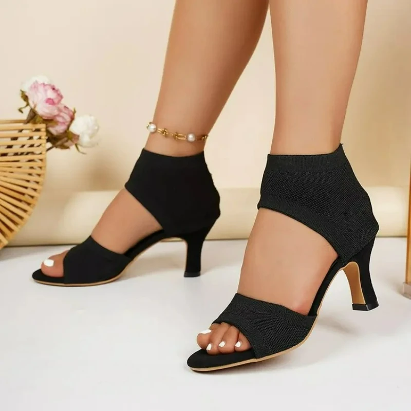 Damen Sandalen Sommer Luxus Designer High Heels Sandalen Sexy Mode Atmungsaktive High Heels Schuhe für Frauen Sandalias De Mujer – Detail 2
