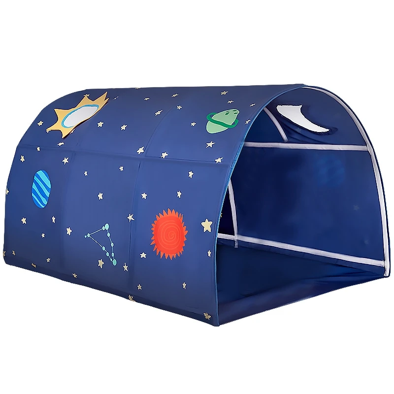 Tenda giocattolo per casetta per bambini tenda pieghevole per piccola casa tenda da gioco portatile decorazione per letto Tunnel strisciante piscina giocattolo per bambini