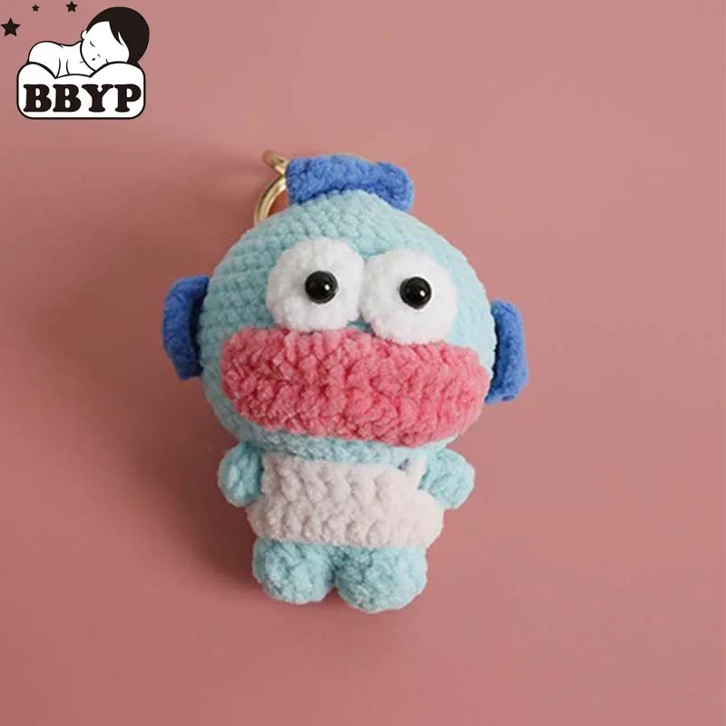 

Милые крупноглавые уродливые рыбки, брелки с героями мультфильмов, мини-ручной вязаный автомобильный брелок, милый рюкзак, сумка, подвеска, держатель для ключей для пары