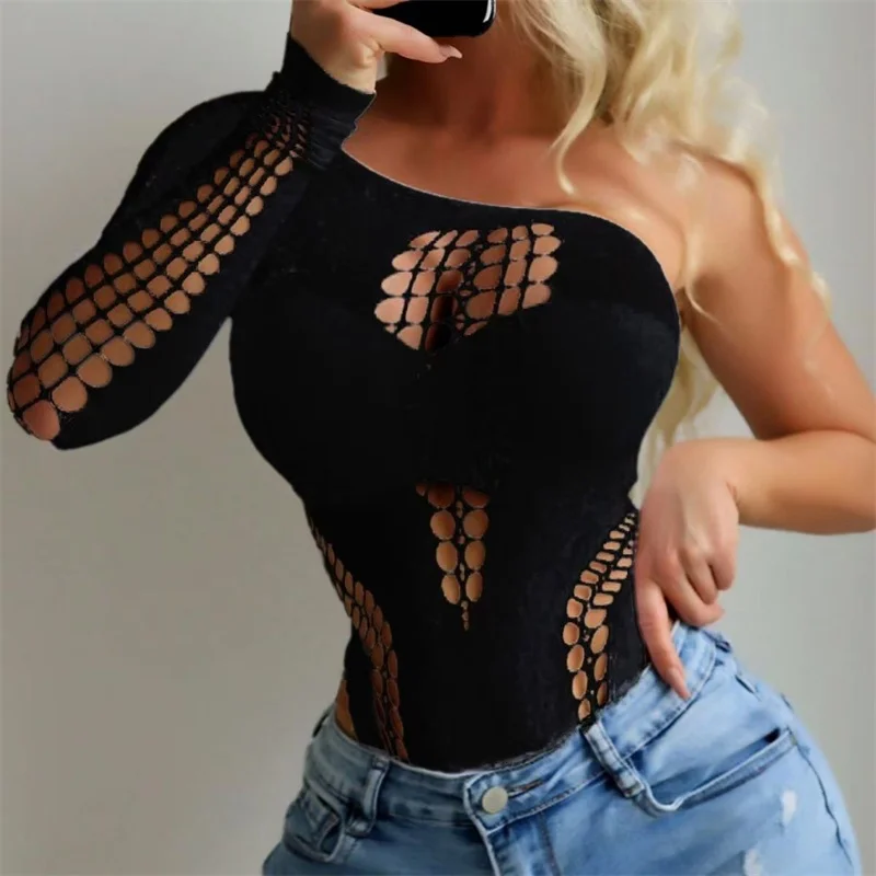 

HOT Shoulder Exposed Sexy Babydoll Underwear Nightwear Bodysuits Sleepwear Sexy Nightwear Lingerie Bodycon