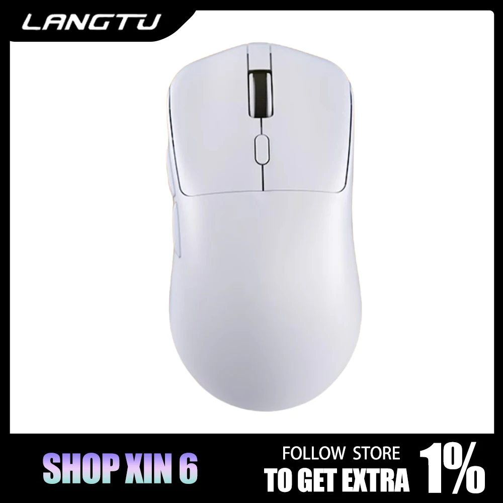 Langtu T6 Wireless Mouse Tri Mode Office Gamer Ergonomics Gaming Mouse Long Battery Life Mutu Mice for Work Pc Accessories Gifts