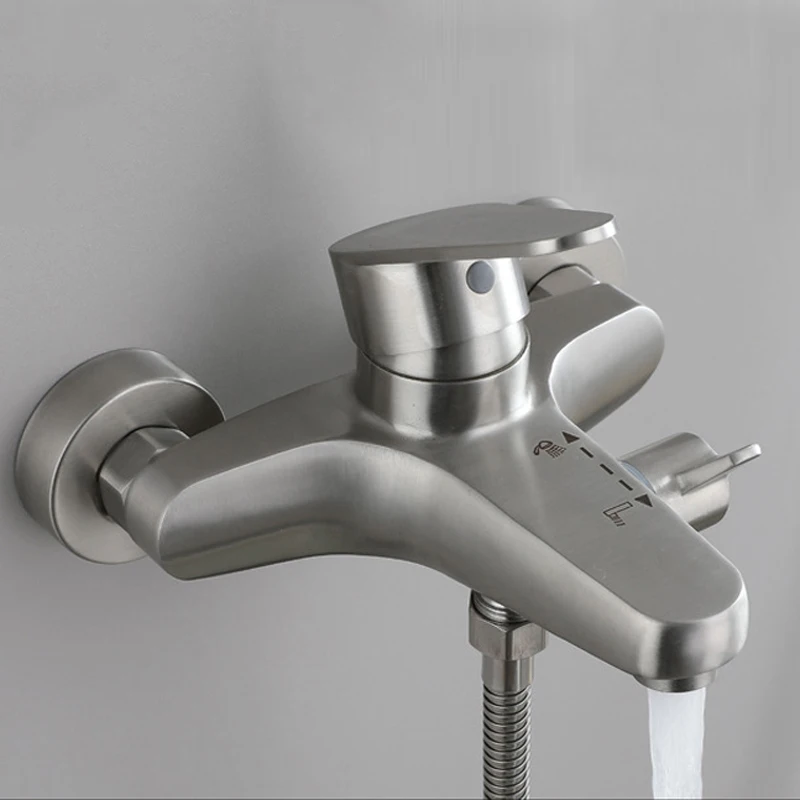 Bathroom Shower Faucet 304 Stainless Steel Mixer Tap Hot and Cold Bathroom Mixer Mixing Valve Bathtub Faucet Shower Faucets Set