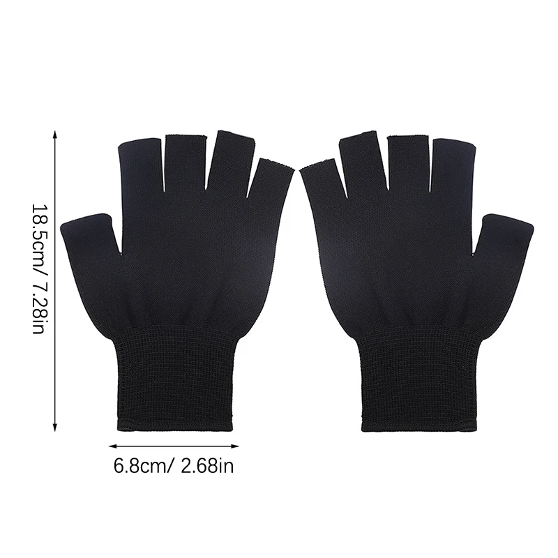 Gants de protection pour manucure, 1 paire, pour nail art, lampe LED, isotAnti UV