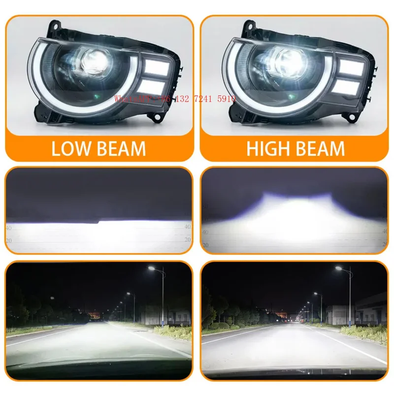 1 Pair Car Accessories Light Assembly LED Headlight Front Headlamp for Defender 2020 2026 4