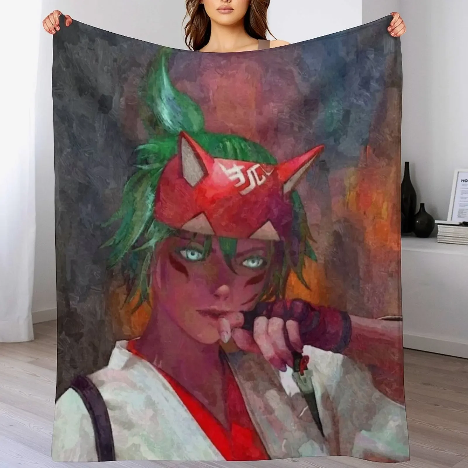 

Kiriko painting Throw Blanket Soft Big Moving Bed linens Stuffeds Blankets
