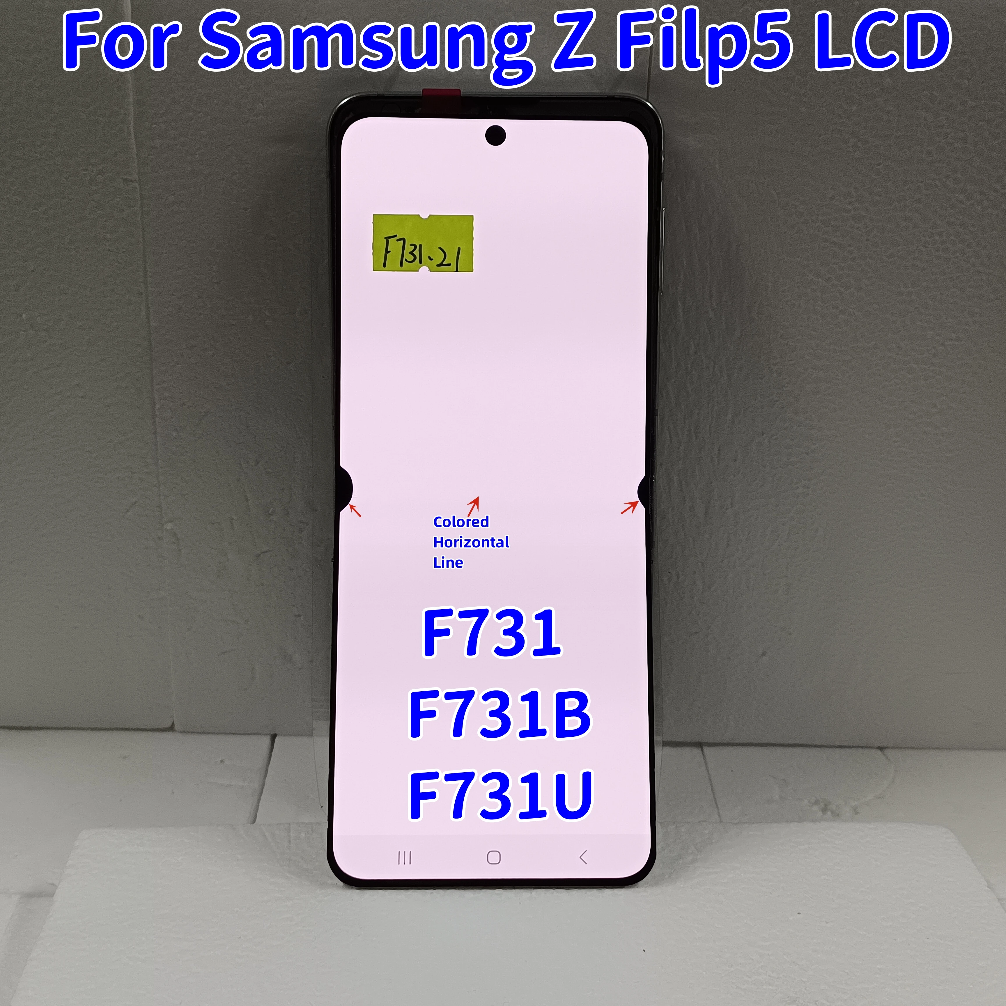 

With Defect Super Amoled For Samsung Galaxy Z Flip 5 LCD Display Touch Screen Digitizer Z Flip5 F731 F731B F731U LCD