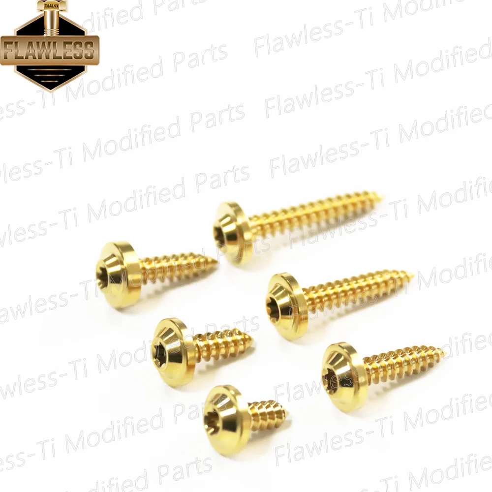 FLAWLESSTI M5×10-35 mm Gr5 Titanium Bolts Air Filter Bodycover Self-Tapping Screw For Yamaha Xmax 300 Tmax 560 Honda Wave 125