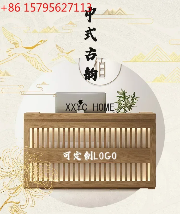 r Desk Simple Modern Japanese Front Desk Pavilion of Regimen B & B Bar Restaurant Teahouse Ear Cleaning Reception