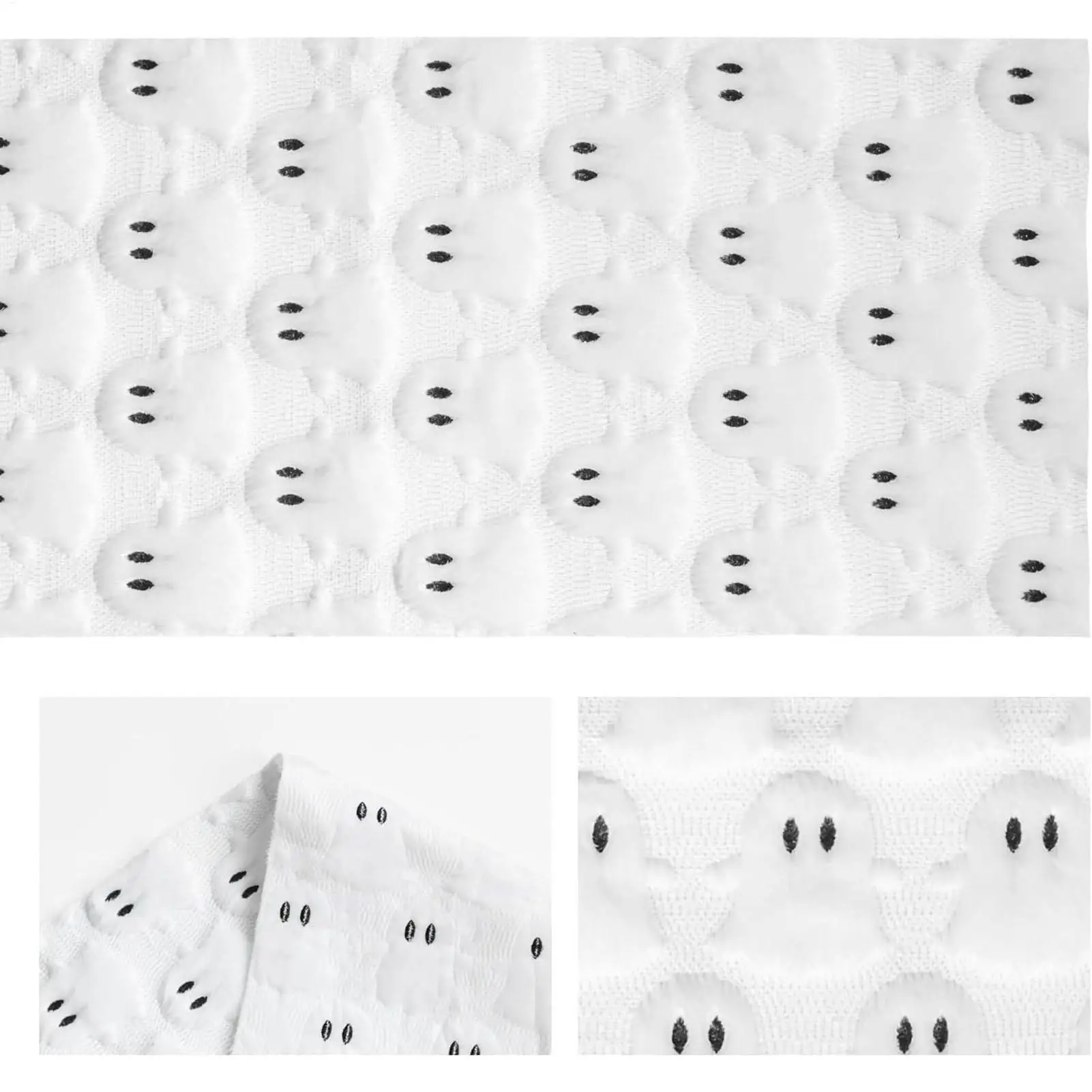 Halloween Ghost Soft Plush Table Runners Festive Gothic Decoration Tablecloth for Indoor Celebration Dining Party Buffet