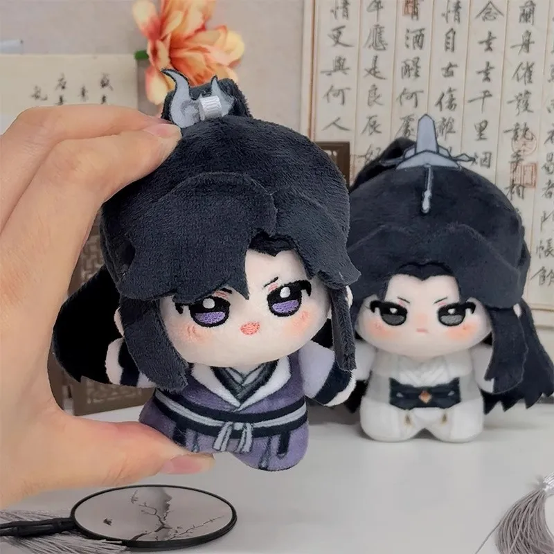 ตุ๊กตาผ้าฝ้ายขนาด 10 ซม. ฮัสกี้และแมวขาว ชิซุน เอ่อร์ฮา เหอ ต้า เต๋อ ไบ หม่า ชิ ซุน ของเล่นเสริมกระเป๋าเป้ ชู ว่านนิ่ง โม รัน