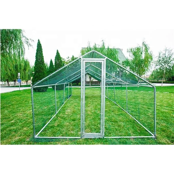 Large easy to assemble cheap and easy walk in galvanised steel chicken coop cage house with cover