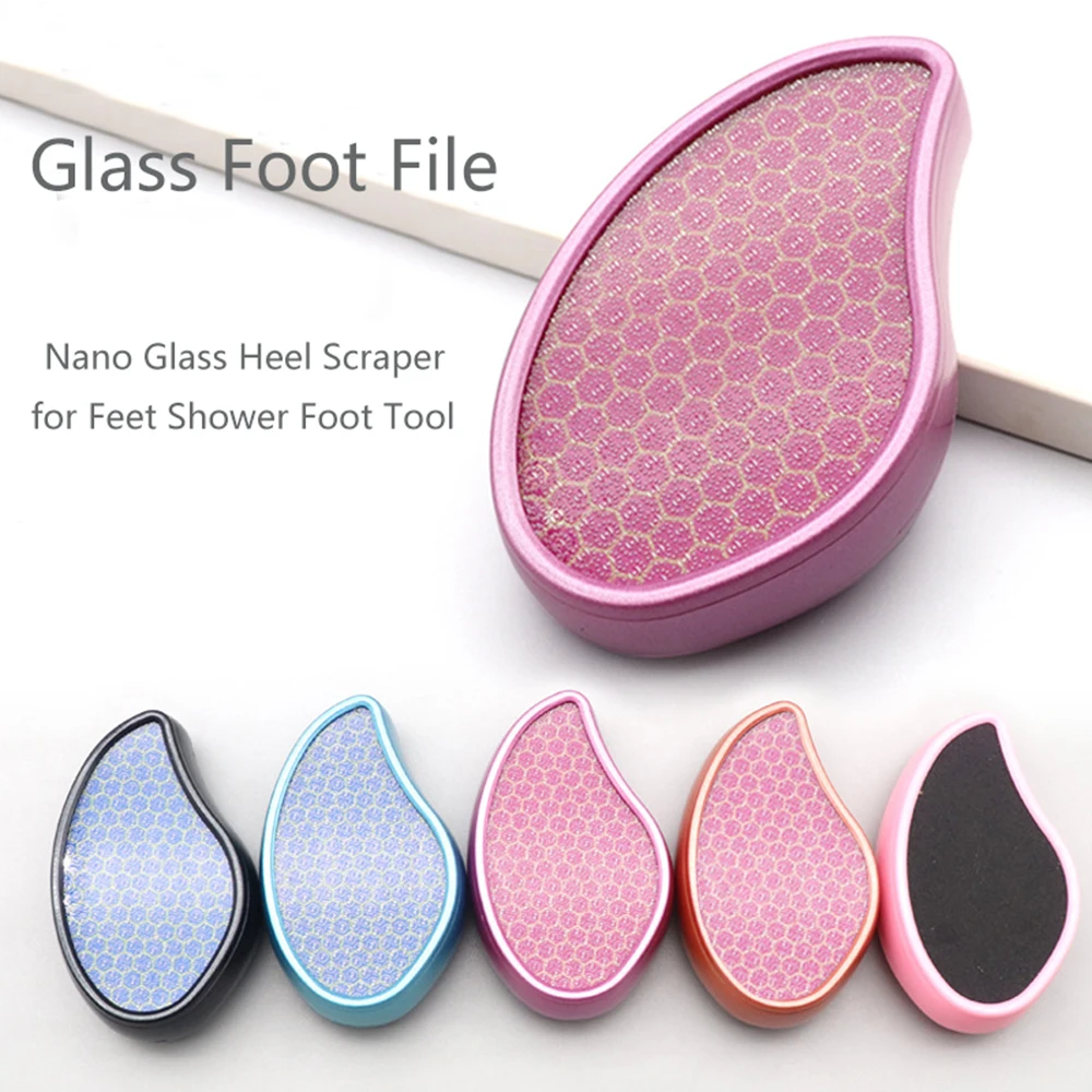 High Quality Nano Glass Heel Scraper  Feet Shower Foot  Scrubber Pedicure Dead Skin Remover Shower Care CrystalTreat Hair  Tools