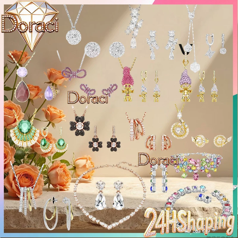 

Many Styles of Hot Selling High Quality Classic Micro Logo Women's Jewelry Necklace Stud Earrings Set, Sparkling and Elegant,