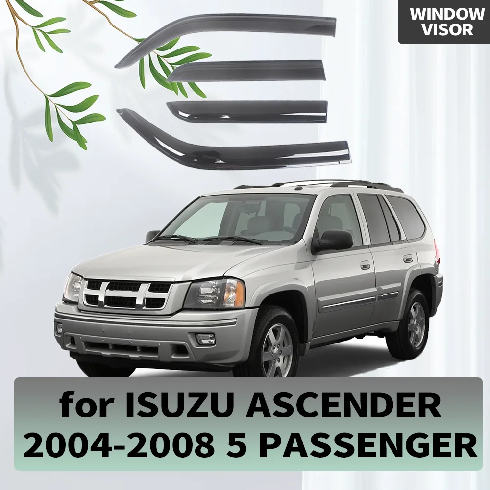 

For ISUZU ASCENDER 2004-2008 5 PASSENGER Wind Deflectors Rain Guards Door Visor Vent Shades Window Visor Exterior Parts