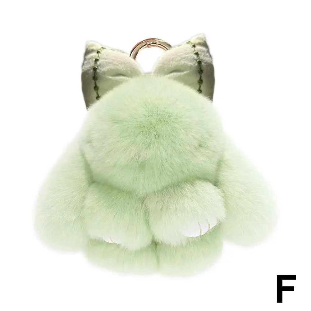 سلسلة مفاتيح صغيرة بحلية على شكل أرنب ، سلسلة مفاتيح حقيبة للسيارة ، إكسسوارات لطيفة للزوجين ، ديكور أرنب ، B5T7 #6