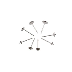 100Pcs/Lot 3-6mm Stainless Steel Blank Earring Studs Base Pins For Cabochon Cameo Settings DIY Jewelry Making Supplies