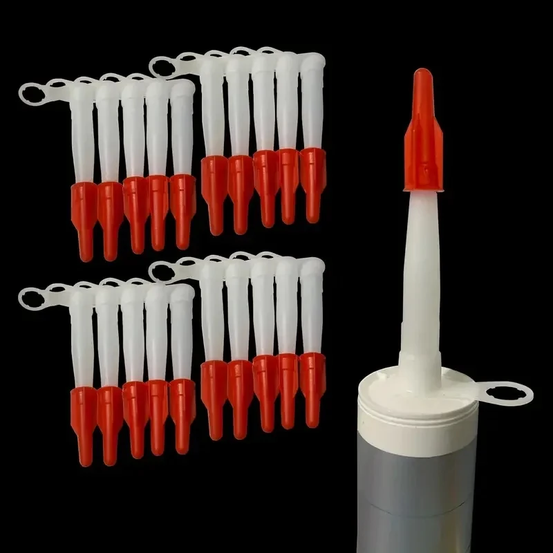 Caulk Saver Cap (Red, PE Material), Reusable Nozzle Cover to Stop Caulk & Adhesive Solidification image 5