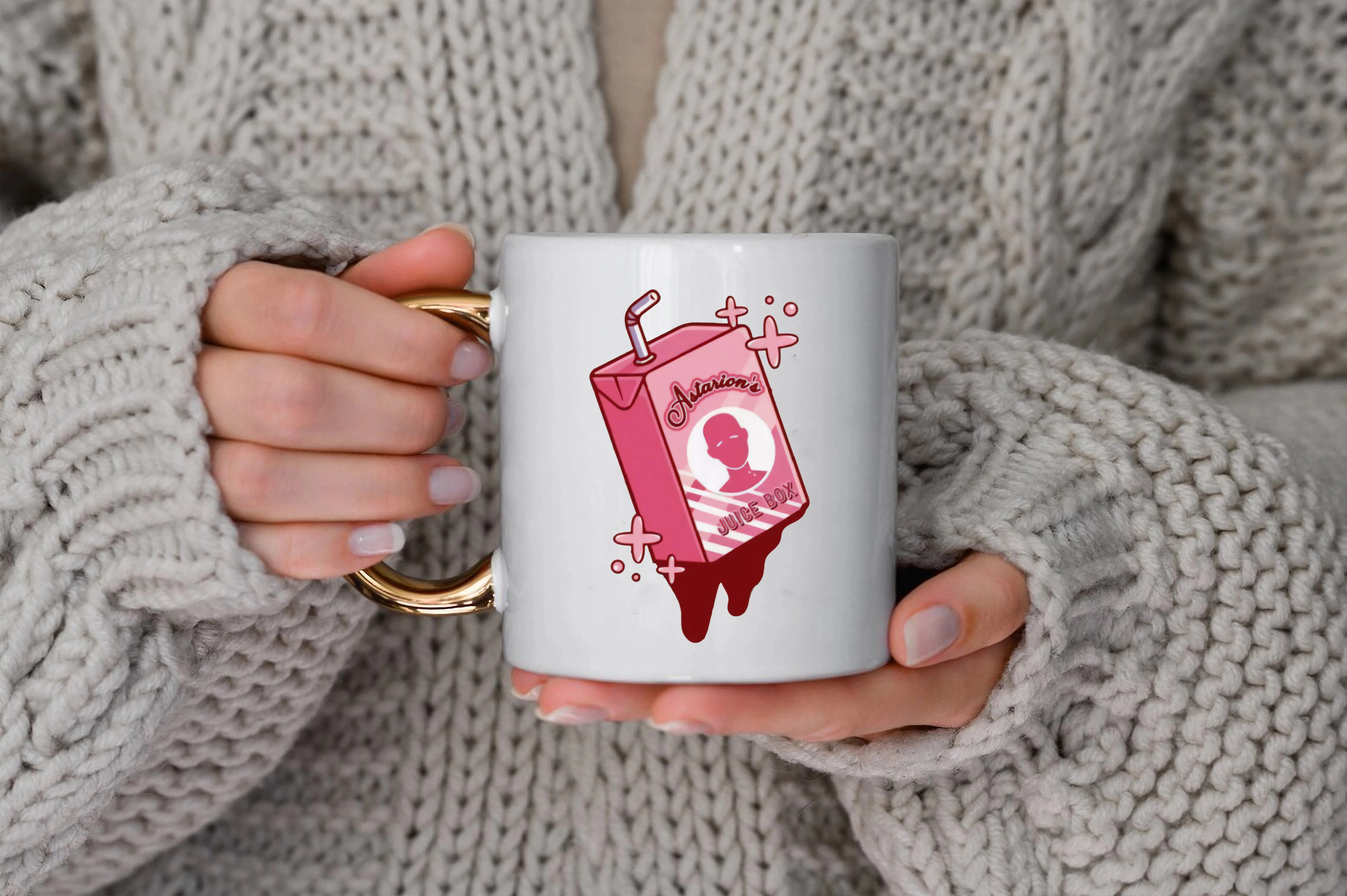 Vampire Astarion's Juice Box Noble high elf coffee cup Stylish babygirl ceramic mug Adventure Awaits Astarion Fan Gamer Gift