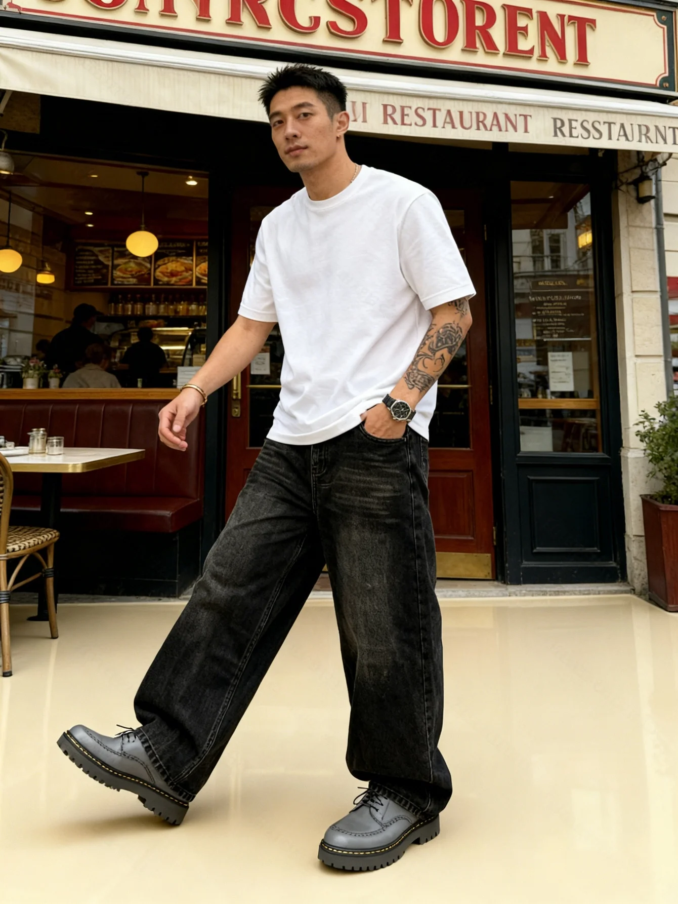 Jeans Drip Black Baggy Jeans For Man Y2K Unisex No accessories or belts included