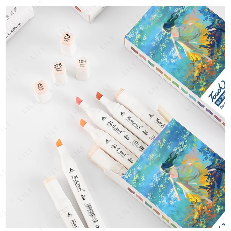 

Набор цветов кожи аниме Mark Pen Студенческое искусство Двуглавая кисть Эксклюзивная художественная эксклюзивная аниме