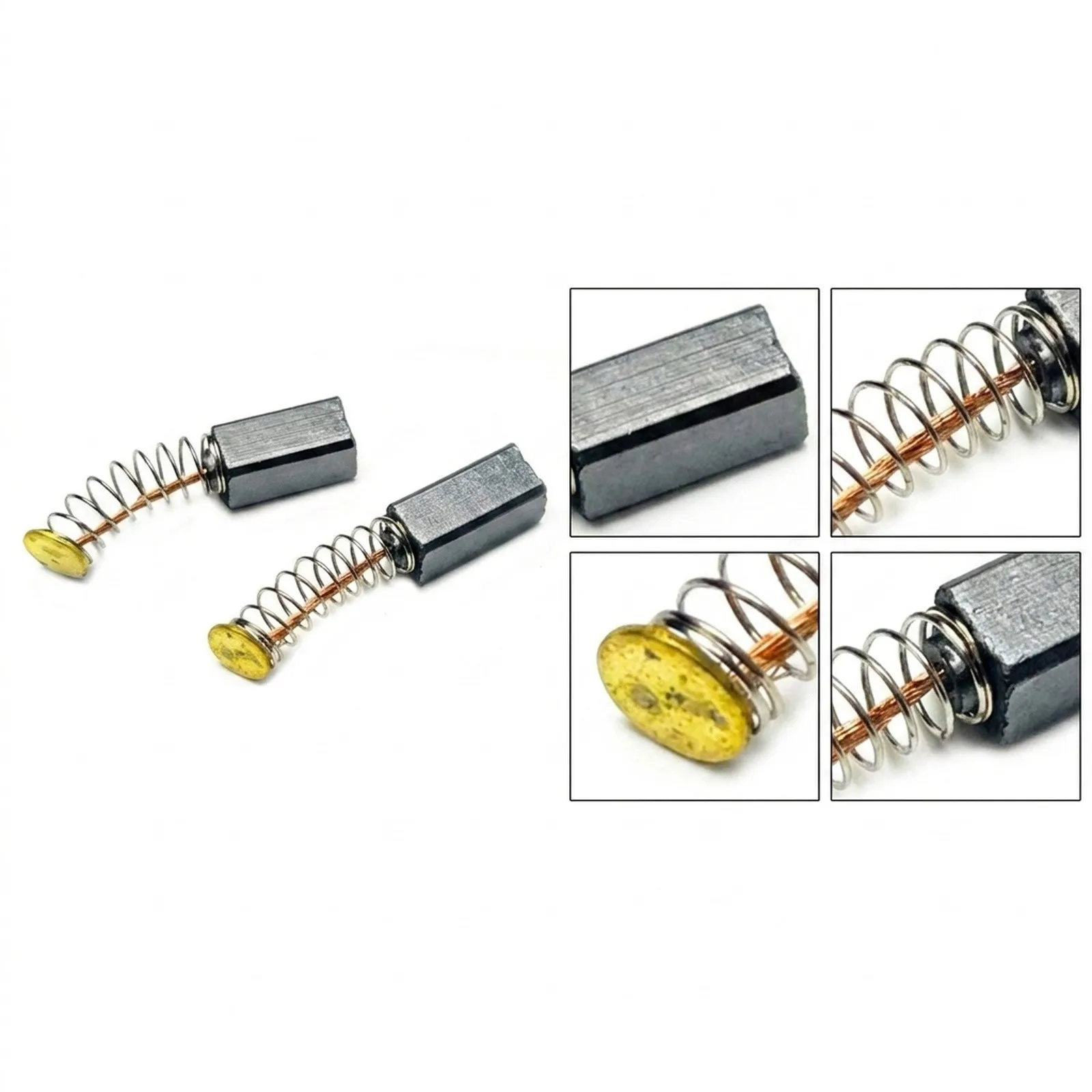 Carbon Brush Set 5x5x11mm for Use with Electric Grinders Rotary Tools and Motor Assemblies Requiring Brush Replacement