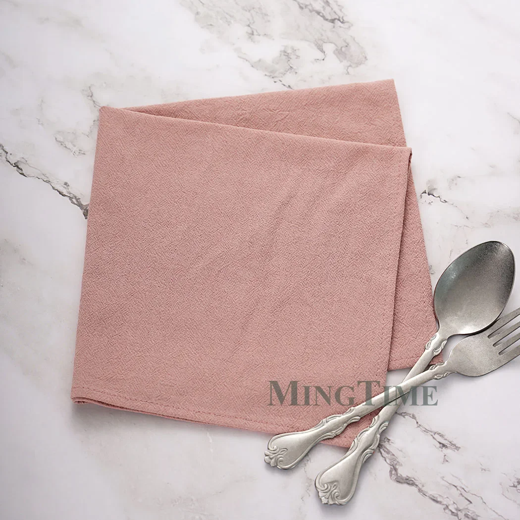 12 Pack 40x40cm Washed Cotton Napkins Soft Plain Table Linens Wedding Christmas Decor Reusable Placemats Party Dining