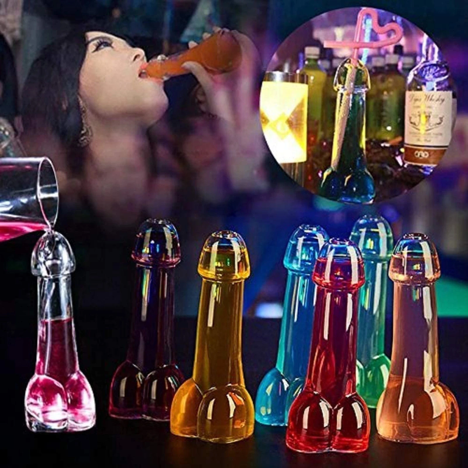 Universal Willy Shot Glass Cups Transparent Creative Beer High Boron Martini Cocktail Glasses of Wine Gifts Dick for Bar Cup