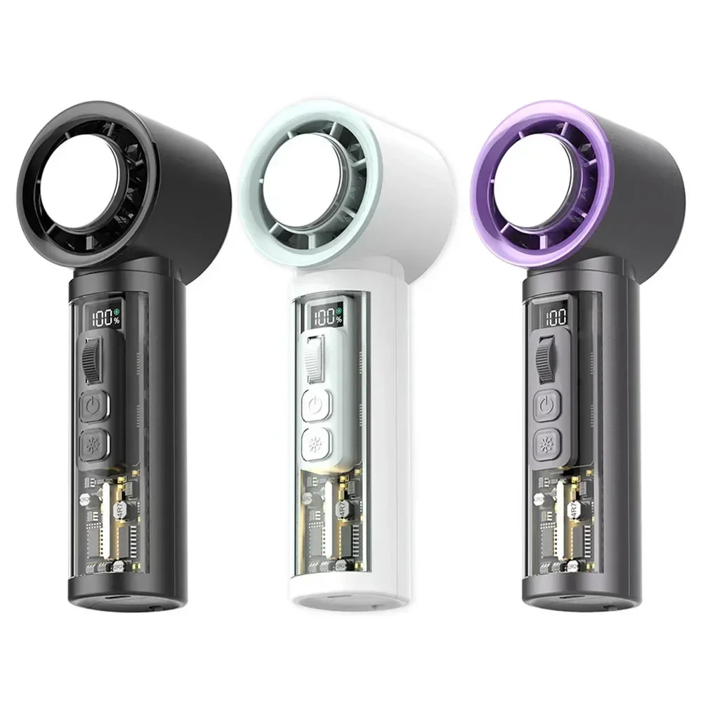 Compacte ventilator Miniventilator Kampeertochten Veelzijdig gebruik 4000 mAh Batterij Verstelbare snelheidsinstellingen Verstelbare snelheid Handventilator