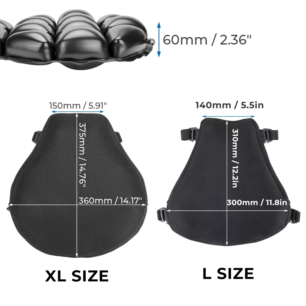 KEMITOUR Motorcycle Air Pad Seat Cushion Cover Universal For CBR600 Z800 Z900 For R1200GS R1250GS For GSXR 600 750 For 390 ATV image 2