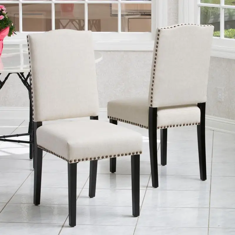 Dining Chair, KD, Stud Design, Modern Look, Comfortable Seating, Elegant Style, Ideal for Home or Office Use