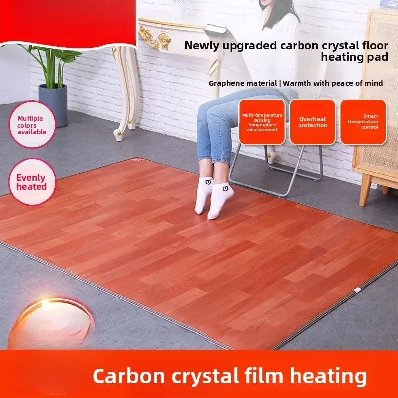 DurableGraphene Foot Warmer Carbon Crystal Electric Floor Heating Mat for Mobile Home Comfortable Household Floor Mat