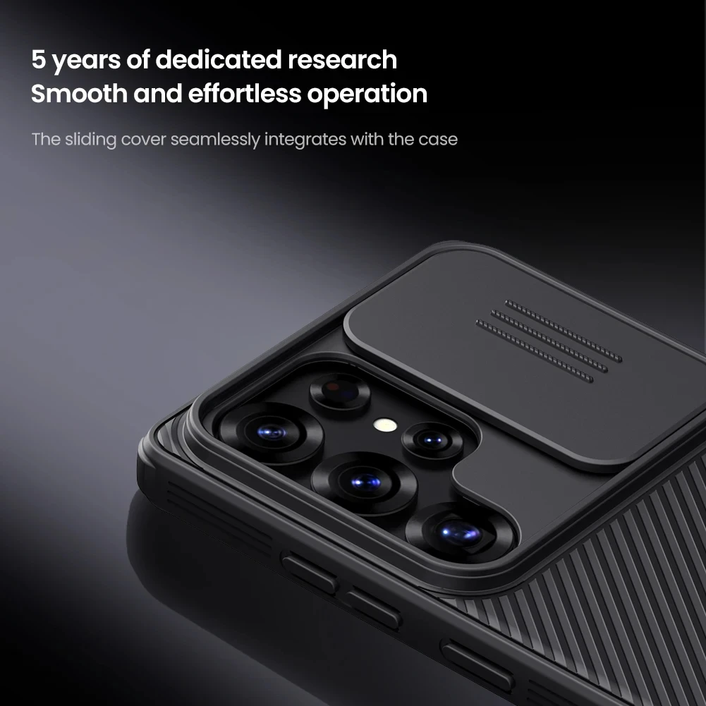 NILLKIN Magnetic Case for Samsung Galaxy S25 Ultra, Slide Cover for Camera, Privacy Protection, Non-Slip Shell, Shock Proof